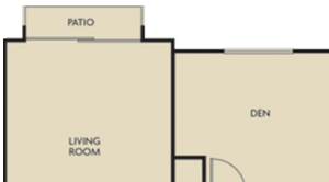 2 bed + Den 3 Bath 1597-1602 square feet floor plan Townhouse